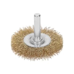 Escobilla circular 2'' alambre grueso para taladro. truper