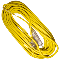 Extensión eléctrica 20 mt 3 tomas amarillo 16 AWG Home Light
