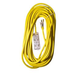 Extensión eléctrica 30 mt 3 tomas amarillo 16 awg Home Light