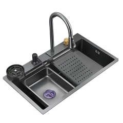 Lavadero de Cocina Multifuncional Premium Cromado Alfa