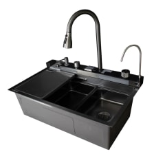 Lavadero de Cocina Multifuncional Smart Hawai Inox Negro Fratelli HWI-7545B