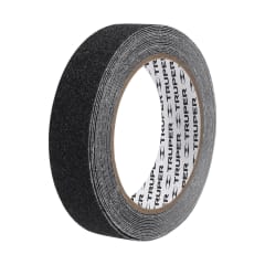 Rollo de 5 m de cinta antiderrapante negra 25 mm con abrasivo Truper