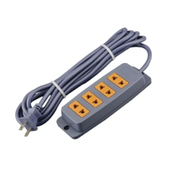 Extensión eléctrica 30 mt 4 tomas gris 18AWG HOME LIGHT