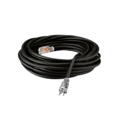 Extensión eléctrica industrial 10 mt 1 toma negro 14 AWG Home light