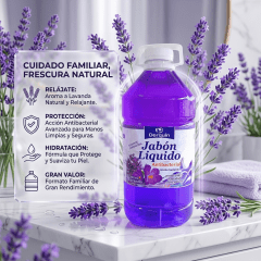Jabón liquido antibacterial lavanda galón derquin
