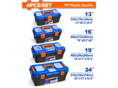 Set x 4 cajas de herramientas plasticas con broches Wadfow
