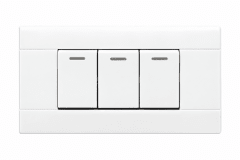 Interruptor triple blanco Cubull A3-009
