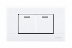 Interruptor doble blanco Cubull A3-007