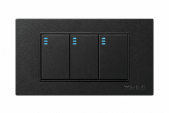 Interruptor triple negro Cubull L2-009