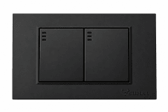 Interruptor doble negro Cubull L2-007