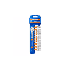 Juego de dados de 1/4 + palanca ratchet 12 piezas Wadfow