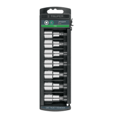 Juego de 7 dados cuadro 1/2´´ punta torx, Truper