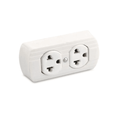 Toma corriente visible doble blanco Ultra