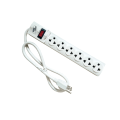 Supresor de pico 6 tomas c/blanco 1mt HOME LIGHT