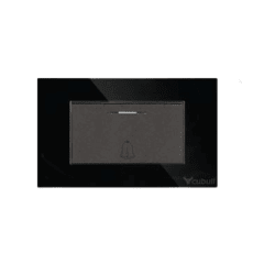 Pulsador timbre negro espejo Cubull