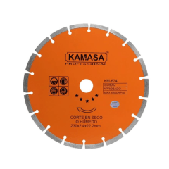 Disco diamantado segmentado 9'' concreto Kamasa