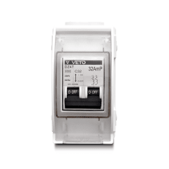 Interruptor Termomagnético 220V / 32A con Caja IP65 para Exteriores Veto