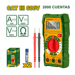 Multimetro digital 2000 cont. ac/dc cat III AC:20-600v Jadever