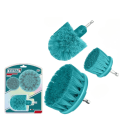 Set de puntas escobillas para taladro 3pcs 1/4 hex Total