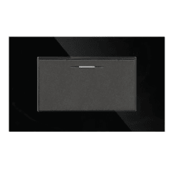 Interruptor simple ancho negro espejo Cubull B2-003