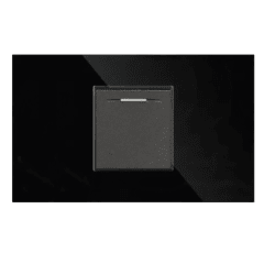 Interruptor simple negro espejo Cubull B2-005