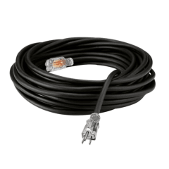 Extensión eléctrica industrial 3 mt 1 toma negro 14 awg Home Light
