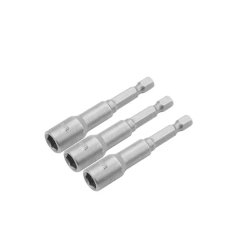 Set 3 Puntas Magnéticas Hexagonal 13mm Punta Mecha Largas Tolsen