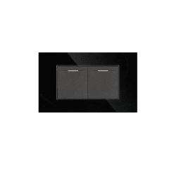 Interruptor doble negro espejo Cubull