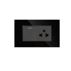 Interruptor mixto negro espejo Cubull