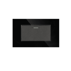 Interruptor simple negro espejo 2 Cubull