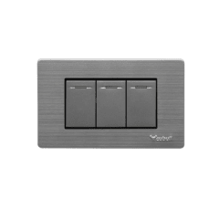 Interruptor triple gris Cubull