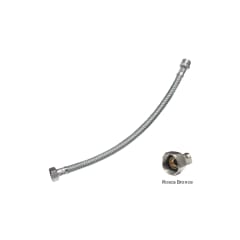 Tubo de abasto lavatorio aluminio 1/2'' 40cm C&A