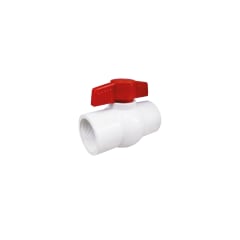 Llave de paso PVC 3/4'' c/rosca C&A