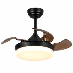 Lampara ventilador de techo con control 40W negro Opalux