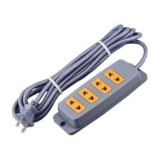 Extensión eléctrica 3 mt 4 tomas gris 18 AWG Home Light