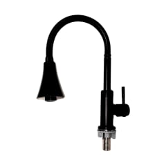Llave caño flexible para mueble color negro Valmax