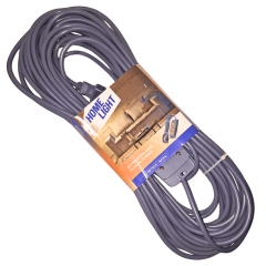 Extensión eléctrica 20 mt 4 Tomas Gris 18 AWG Home Light