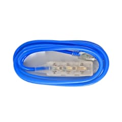 Extensión eléctrica 3 mt 3 tomas azul 16 AWG Home Light