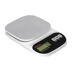 Balanza digital para cocina plato de acero inox 5kg Truper