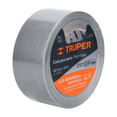 Cinta ducte tape 30 m espesor 0.19 mm. temp. máx. 60°c. truper