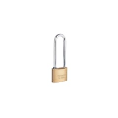 Candado de latón 40 mm arco extra largo, en blíster, Hermex
