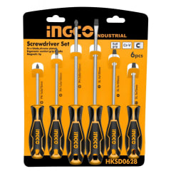 Juego de desarmadores 6 piezas ingco hksd0628