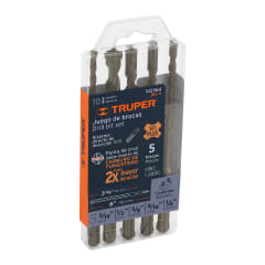 Juego de 5 brocas para concreto SDS plus Truper