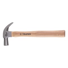 Martillo cabeza cónica 25 mm uña curva mango madera truper