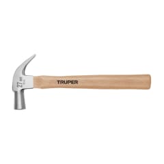 Martillo cabeza cónica 27 mm uña curva mango madera truper