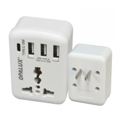 Adaptador Enchufe Multiple 3Usb Tipo A + Tipo C Opalux