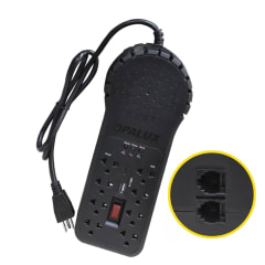 Estabilizador de voltaje 1200w 8 tomas con USB Opalux