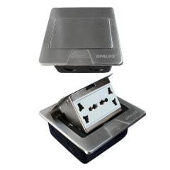 Tomacorriente para mueble 2 tomas a tierra Opalux