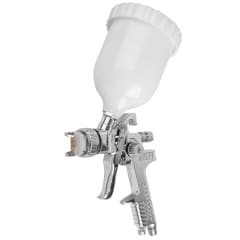 Pistola para pintar gravedad HVLP vaso plástico 2 mm Truper