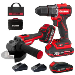 Taladro Percutor 70nm + Amoladora Inalamrbica 4.5'' 20v Rankor